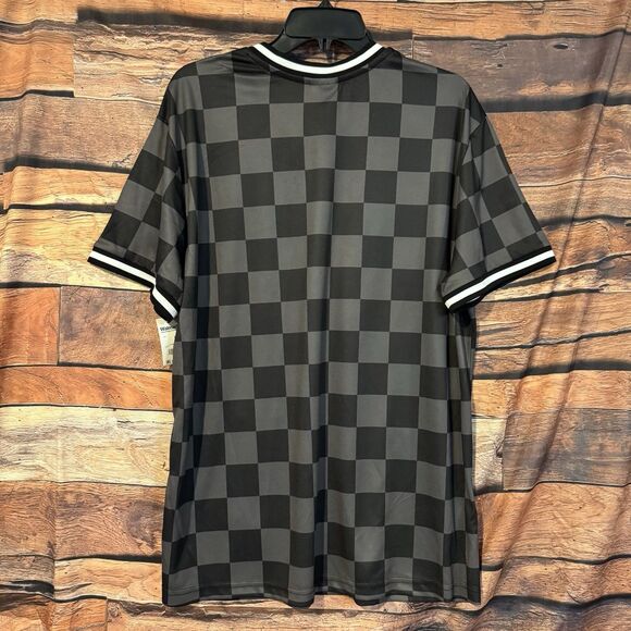 AC/DC High Voltage Checkerboard L Soccer Jersey Mens Graphic Tee Band Rock Shirt - Picture 4 of 6